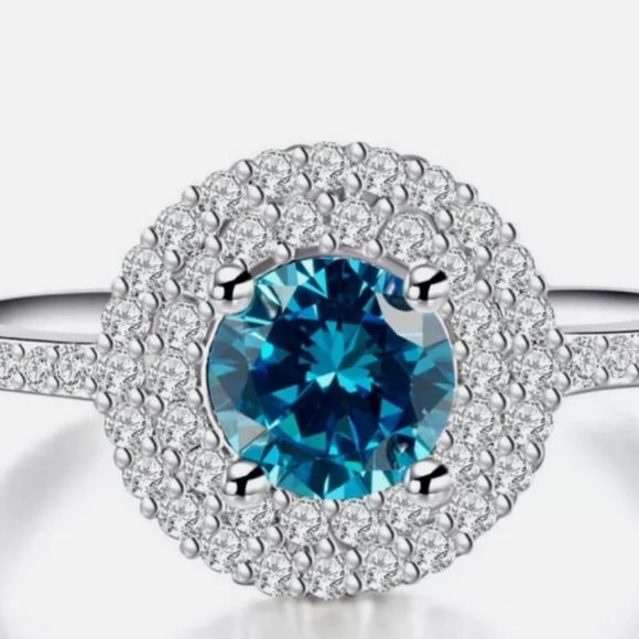 Independent Jewelry - Elegant Simulated Blue Topaz Ring